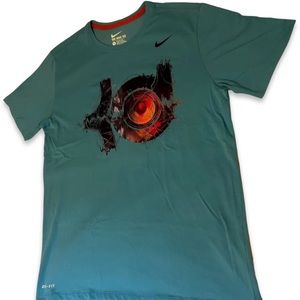 Nike Sports Activewear Dri-Fit Quick Dry Tee, Sea Blue, L (Limited Edition)